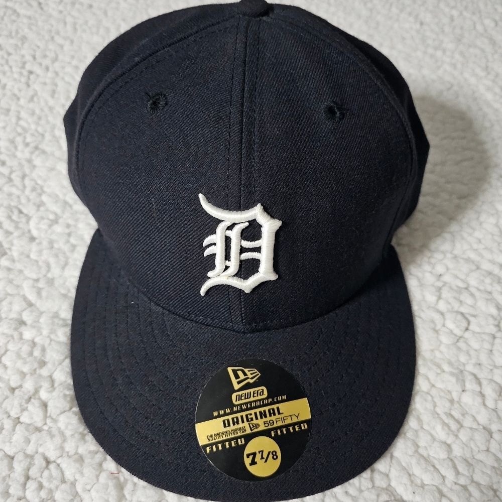 Detroit Tigers New Era Navy Fitted On-Field Home Low Profile Hat Cap Size 7 7/8